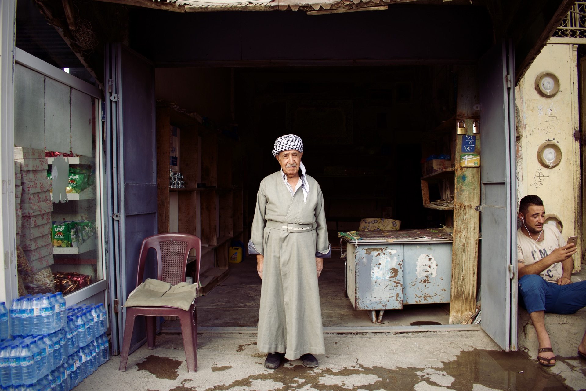 A gentleman in traditional Turkoman dress in Altun Kupri, between Erbil and Kirkuk